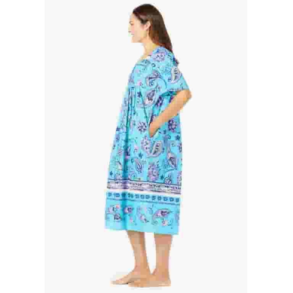 Only Necessities Women's Plus Size Mixed Print Short Lounger Dress Size 22/24 - Picture 3 of 11
